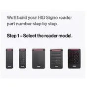 Signo order guide asking the user to select a reader model